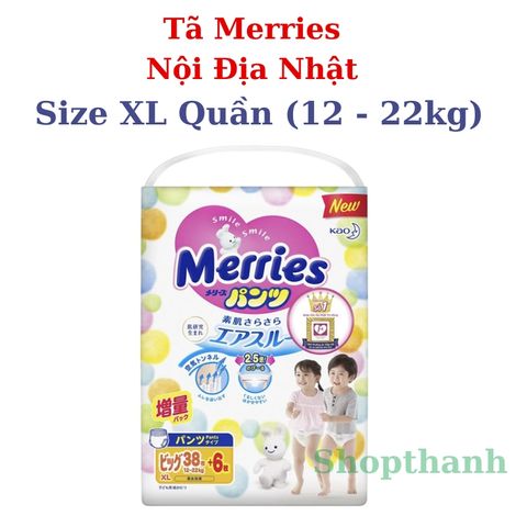 Tã Bỉm Merries Nhật Bản Êm Mềm Thoáng Khí Ngăn Ngừa Hăm Cho Bé Từ Sơ Sinh Đến Bé Biết Đi