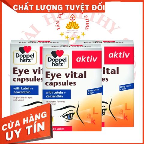 ✅[CHÍNH HÃNG, CHO KIỂM HÀNG] Viên uống chống mỏi mắt, tăng cường thị lực DOPPEL Eye Vital Capsules (Hộp 30 viên)