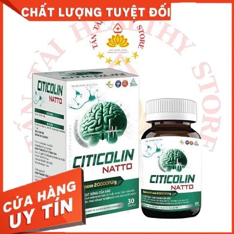 ✅[CHÍNH HÃNG, CHO KIỂM HÀNG] Viên uống phòng ngùa và phục hồi sau tai biến CITICOLIN NATTO - 30 viên