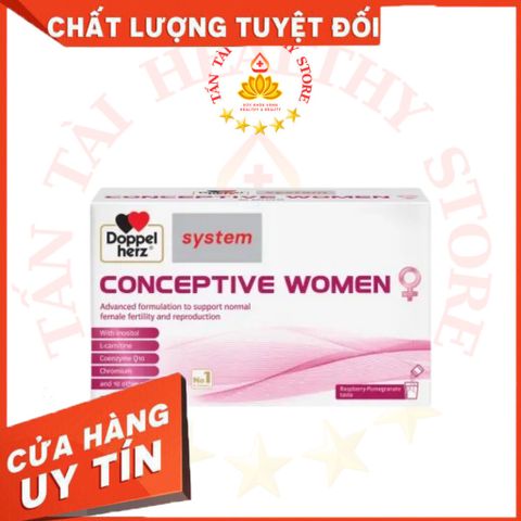✅[CHÍNH HÃNG, CHO KIỂM HÀNG] Bột Uống Bổ Trứng Conceptive Women DOPPEL Hỗ Trợ Tăng Chất Lượng Trứng (Hộp 30 Gói)