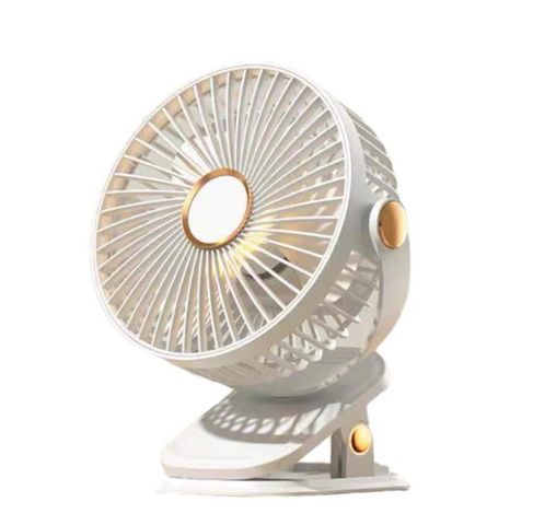 Quạt Kẹp Bàn Mini Để Bàn 5 Chế Độ + Kèm Đèn (172X91X200mm)