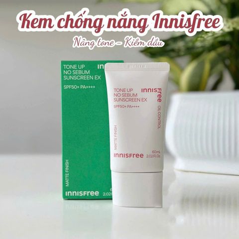 Kem Chống Nắng Innis Free Hồng Tone Up Nâng tông, kiềm dầu kℎông bết dínℎ
