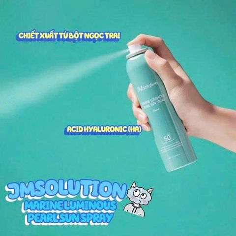 Xịt chống nắng Body JM Solution Marine Luminous Pearl Sun Spray SPF50+PA++++180ml Bản màu xanh Marine Pearl
