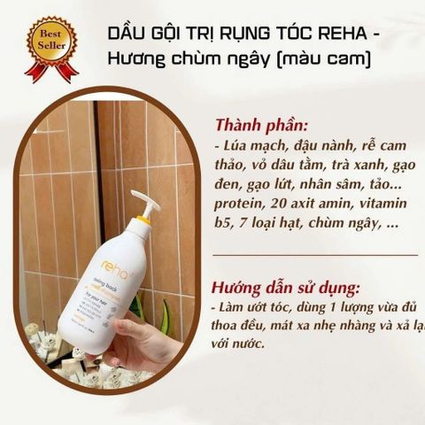 DẦU GỘI NGĂN NGỪA RỤNG TÓC CHIẾT XUẤT TỰ NHIÊN REHA 500ML