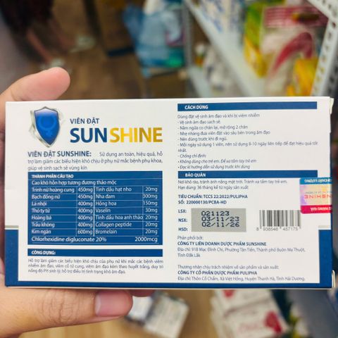 Viên đặt SUNSHINE - hỗ trợ giảm khô, làm sạch cho cô bé