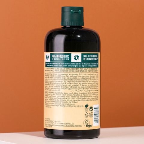 Dầu gội gừng giảm rụng tóc The Body Shop không chứa dầu silicon giúp giảm gàu 400ml