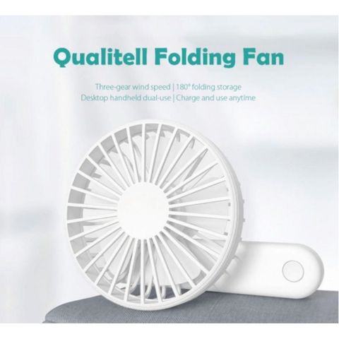 Quạt Cầm Tay Qualitell ZS6003 - Động Cơ Không Chổi Than 5 Cánh, Gập Gọn 180 Độ