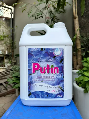 Nước Xả Vải Putin Enchanter 10KG Can Lớn Hạt Lưu Hương Huyền Bí Thơm Lâu Sau Phơi Sấy Làm Mềm Vải