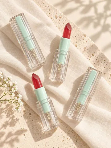 Son Môi Lipstick Dạng Thỏi Vỏ Trong Suốt – Thiết Kế Xanh Mint
