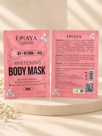 Mặt Nạ Ủ Trắng Body ONAYA LUXURY 50g – B3 + Retinol + AHA