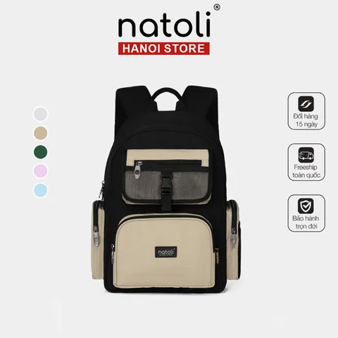 Balo Thời Trang NATOLI Đi Học Đi Làm Chống Nước Chống Sốc Dày Dặn - ICON BACKPACK B13