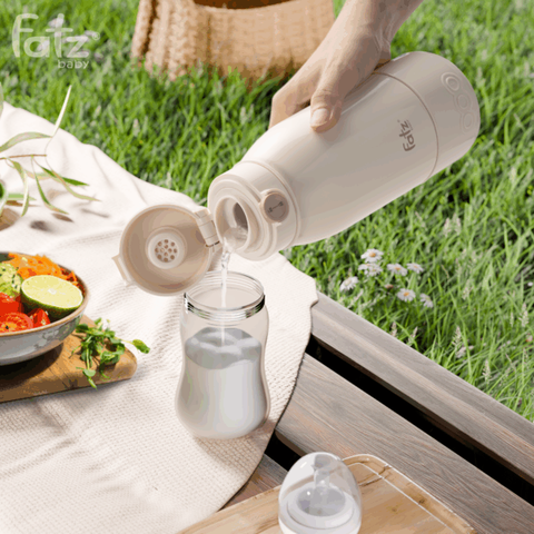 Bình Đun và Hâm Nước Pha Sữa Di Động Fatzbaby Mini Smart 17 FB3806BT - Dung Tích 500ml, Pin 4350mAh, Giữ Nhiệt Thời Gian Thực