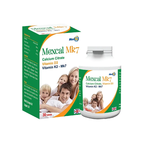 (Hàng nhập khẩu) Viên uống canxi hữu cơ Mexcal MK7 MedEq