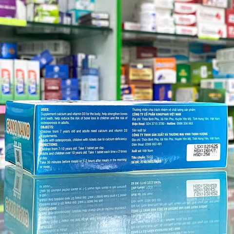 Viên uống Canxi Nano – D3 – K2 Kingphar hỗ trợ bổ sung canxi