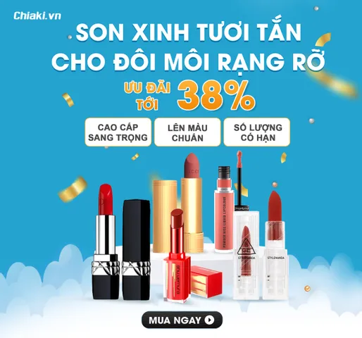 Chiaki Sale Son cho đôi môi rạng rỡ giảm tới 38%
