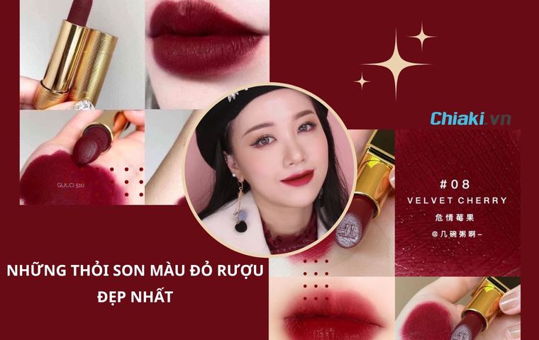 TOP 12 son màu đỏ rượu giúp nàng thêm phần quyến rũ và thu hút hơn