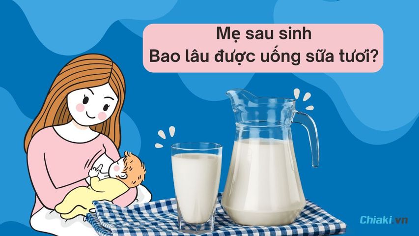 Sau sinh bao lâu được uống sữa tươi? Nên uống sữa tươi loại nào?