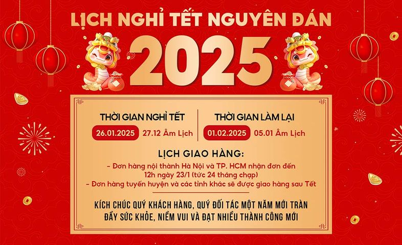 Thông báo lịch giao hàng & nghỉ tết Ất Tỵ 2025 của Chiaki