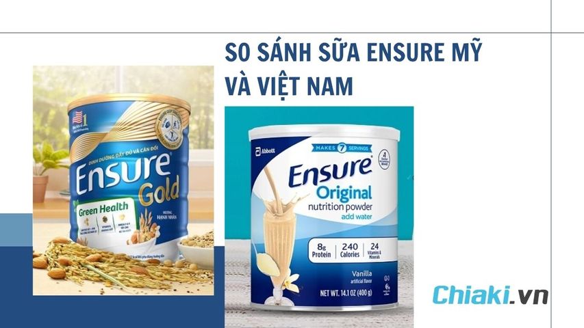 So sánh sữa Ensure Mỹ và Việt Nam: Nên dùng loại nào tốt hơn?
