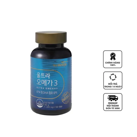 Viên uống Ultra Omega 3 Wellife hỗ trợ nâng cao sức khỏe