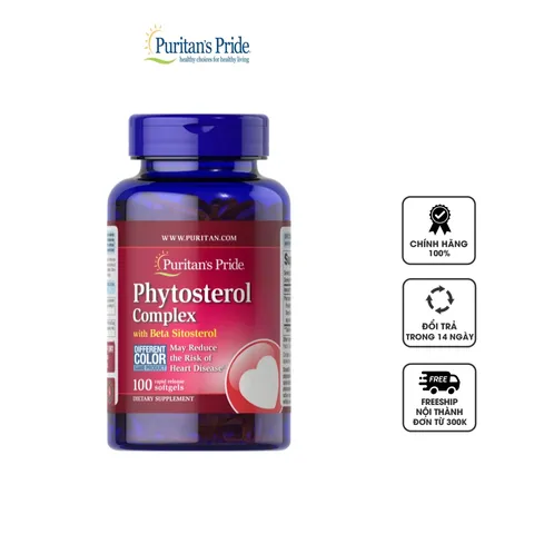 Viên hỗ trợ giảm mỡ máu Puritan's Pride Double Strength Phytosterol