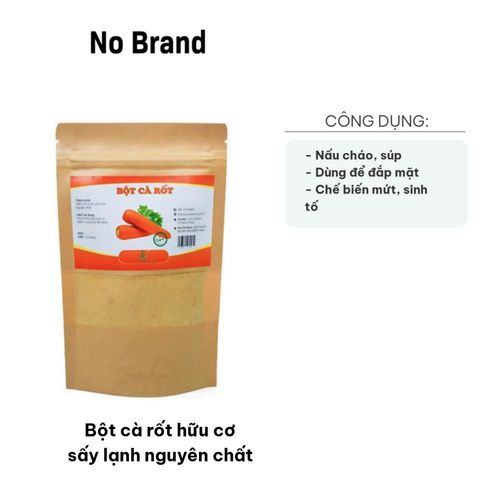 Bột Cà Rốt Hữu Cơ Sấy Lạnh Nguyên Chất - Dinh Dưỡng Tự Nhiên, Thực Phẩm Khô Lành Mạnh Cho Sức Khỏe và Làm Đẹp Da