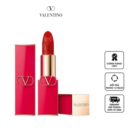 Son lì Rosso Valentino Refillable Lipstick 219A Star Studded Matte màu đỏ đậm