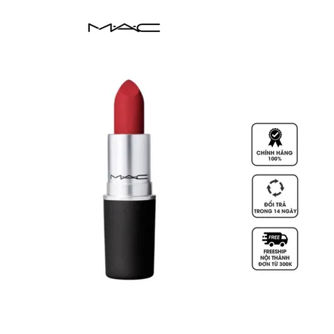 Son thỏi lì Mac Powder Kiss Lipstick màu 935 Ruby New