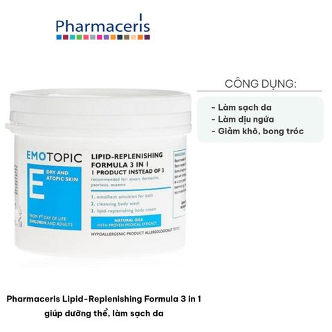 Kem Dưỡng Ẩm và Làm Sạch Da Pharmaceris Lipid-Replenishing Formula 3 in 1 - Giải Pháp Đa Năng Cho Da Khô và Dị Ứng, 500ml