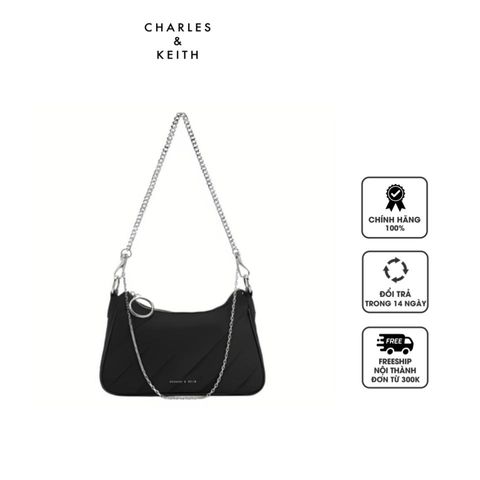 Túi Charles & Keith Philomena Nylon Puffy Chain-Strap CK2-80151347-1