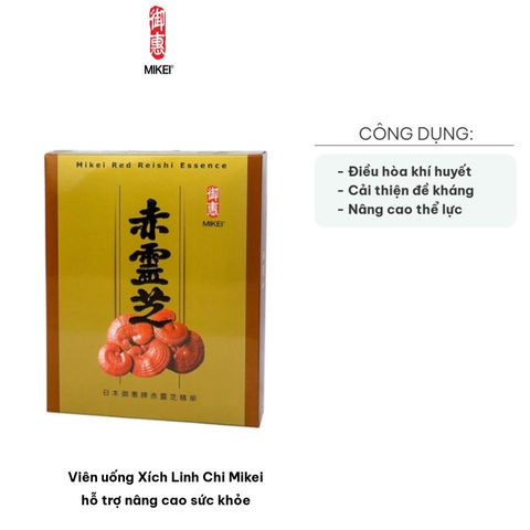 Viên uống Xích Linh Chi Mikei - Hỗ trợ nâng cao sức khỏe, tăng cường miễn dịch từ nấm linh chi đỏ tự nhiên - 60 viên chất lượng cao