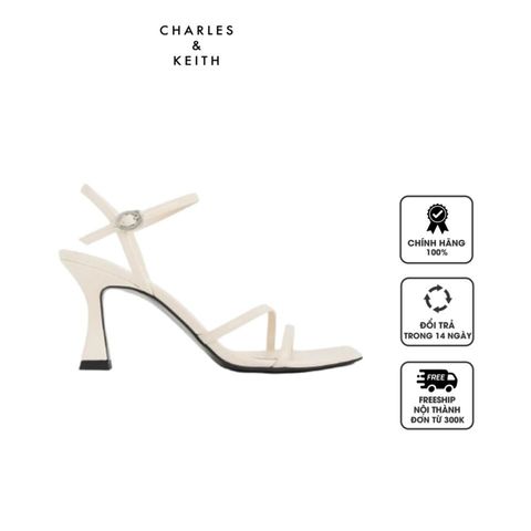 Sandal Charles & Keith Strappy Trapeze Heel CK1-60190327 Chalk