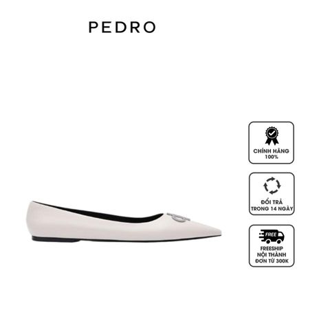 Giày bệt Pedro Icon Leather Ballet Flats PW1-66680024-2 Chalk