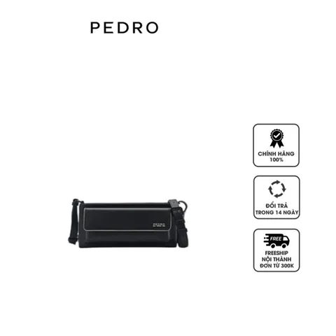 Túi đeo chéo Pedro Recycled Leather Mini Sling Bag PM2-25210233 Black