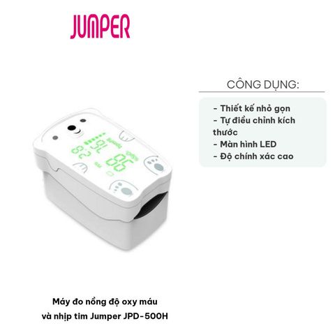 Máy Đo Nồng Độ Oxy Máu và Nhịp Tim Jumper JPD-500H - Thiết Bị Chăm Sóc Sức Khỏe Cho Trẻ Em, Chính Xác Cao, Dễ Sử Dụng