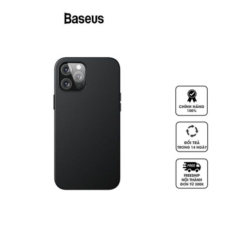 Ốp Lưng Da PU Baseus Magnetic Chính Hãng Cho iPhone 12/Pro/Promax/Mini - Sạc Không Dây Thoải Mái, Bảo Vệ Toàn Diện