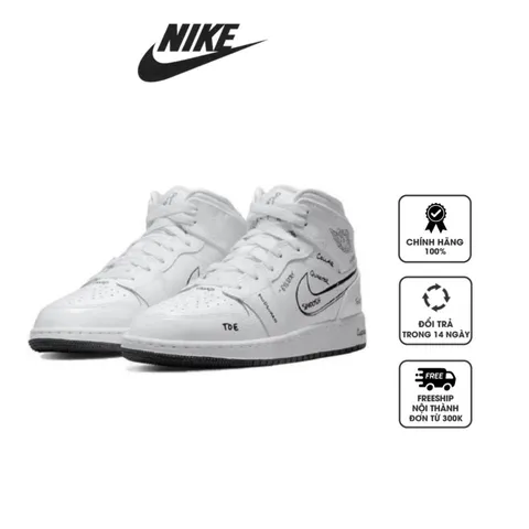 Giày thể thao Nike Air Jordan 1 Mid “Schematic” DQ1864-100