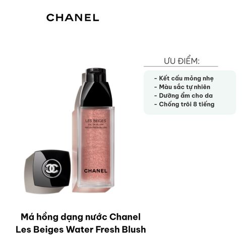 Má Hồng Dạng Nước Chanel Les Beiges Water Fresh Blush - Lớp Trang Điểm Tự Nhiên, Bền Màu, 15ml, Giúp Gò Má Ứng Hồng Tươi Tắn 722935
