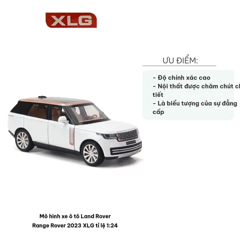 Mô hình xe ô tô Land Rover Range Rover 2023 XLG tỉ lệ 1:24 - Mô hình chính xác, chi tiết sang trọng cho người yêu xe hơi.