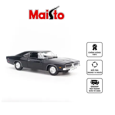 Mô hình xe ô tô Dodge Charger R/T 1969 1:18 Maisto - Chi tiết tinh xảo, mở cửa, quà tặng hoàn hảo cho tín đồ xe hơi