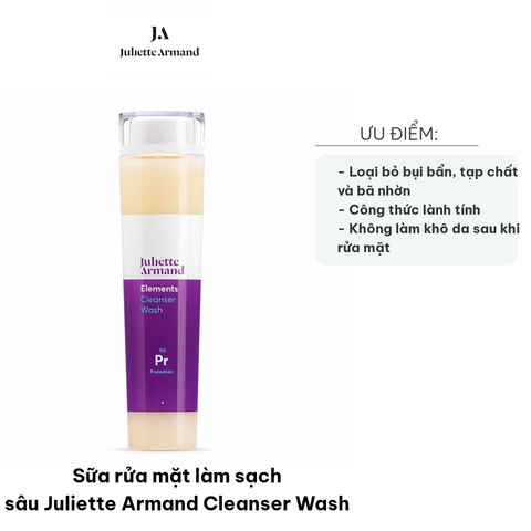 Sữa Rửa Mặt Làm Sạch Sâu Juliette Armand Cleanser Wash 210ml - Gel Tạo Bọt Nhẹ Nhàng, Phù Hợp Mọi Loại Da, Giúp Da Sạch Mịn Tươi Mát.