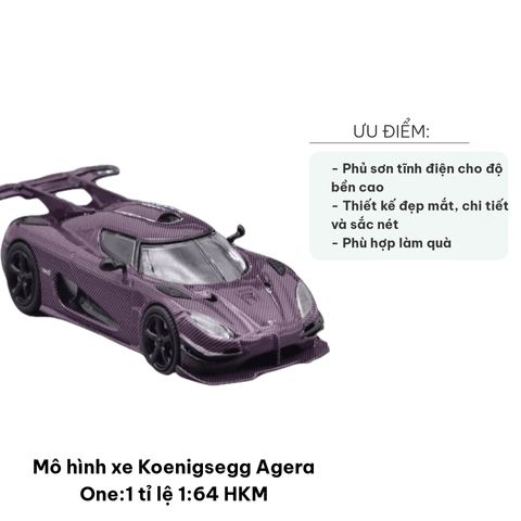Mô Hình Xe Koenigsegg Agera One:1 Tỷ Lệ 1:64 HKM – Mô Hình Xe Siêu Sang Chi Tiết, Quà Tặng Độc Đáo Cho Người Yêu Xe