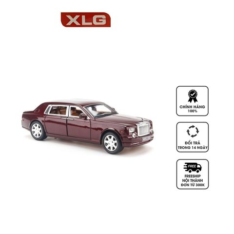 Mô Hình Xe Ô Tô Rolls Royce Phantom VII Tỉ Lệ 1:24 XLG - Trang Trí Nhà Cửa Độc Đáo, Quà Tặng Sang Trọng, Màu Đỏ Đen