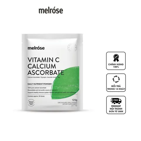 Bột Vitamin C Calcium Ascorbate Melrose nguyên chất của Úc