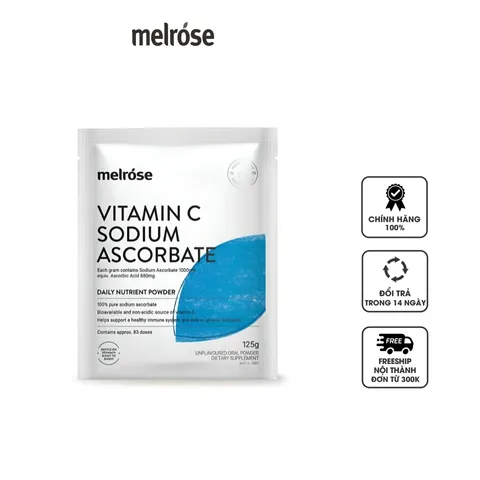 Bột vitamin C nguyên chất Sodium Ascorbate Melrose
