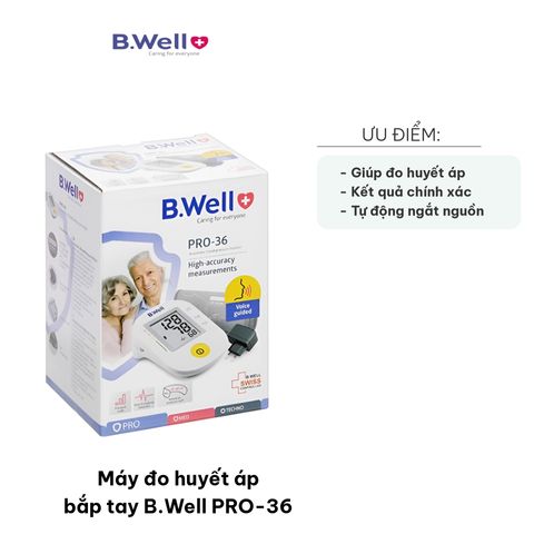 Máy Đo Huyết Áp Bắp Tay B.Well PRO-36 - Công Nghệ Intellect Classic, Phát Hiện Rối Loạn Nhịp Tim, Kết Quả Đọc Giọng Nói Tiếng Việt