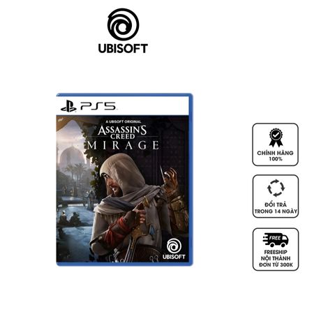 Đĩa game Assassin's Creed Mirage cho PS5 - Hành động nhập vai: Khám phá Baghdad cùng Basim trong cuộc phiêu lưu hấp dẫn!