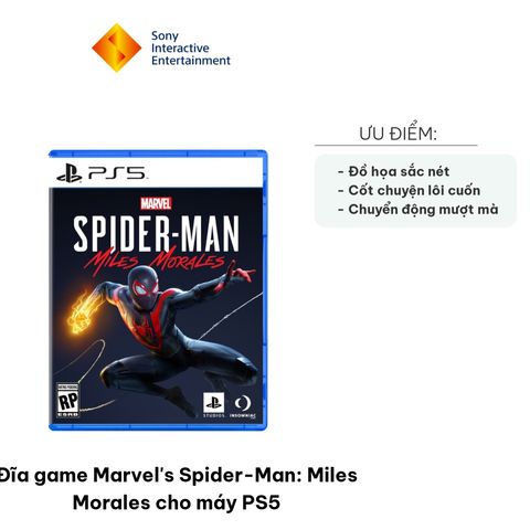 Đĩa Game Marvel's Spider-Man: Miles Morales cho PS5 - Hành Động Phiêu Lưu Siêu Anh Hùng - Game Độc Quyền PlayStation 5