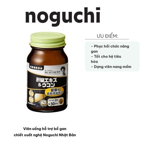 Viên Uống Hỗ Trợ Bổ Gan Chiết Xuất Nghệ Noguchi Nhật Bản - Hỗ Trợ Sức Khỏe Gan và Tiêu Hóa, 90 Viên, Dưỡng Chất Tự Nhiên