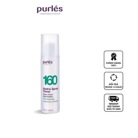 Toner dạng xịt hỗ trợ cấp ẩm cho da Purles 160 Hydra Spray